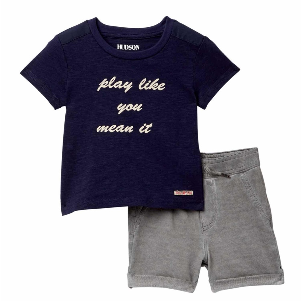 HUDSON jeans boy’s shorts + t-shirt